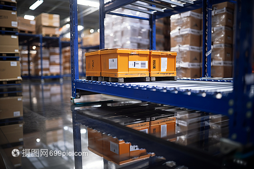 工業倉庫中的貨物